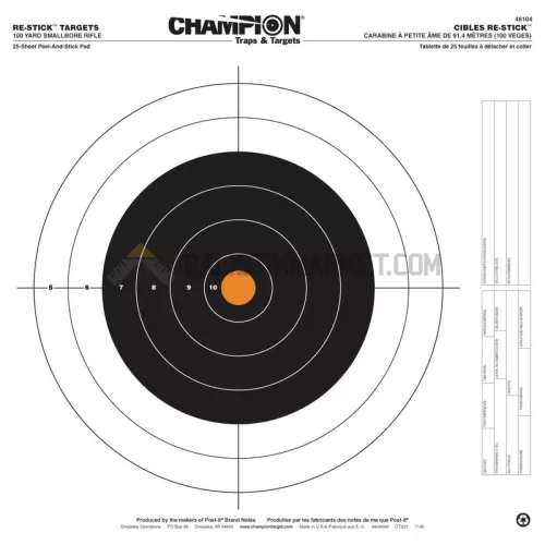 Champion Target 100 Metre Yapışkan Hedef Kağıdı (10 Adet)