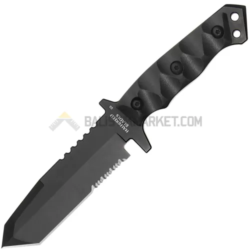 Halfbreed Blades MIK-02 Gen 2 Medium Infantry Serrated Tanto Sabit Bıçak (Siyah)