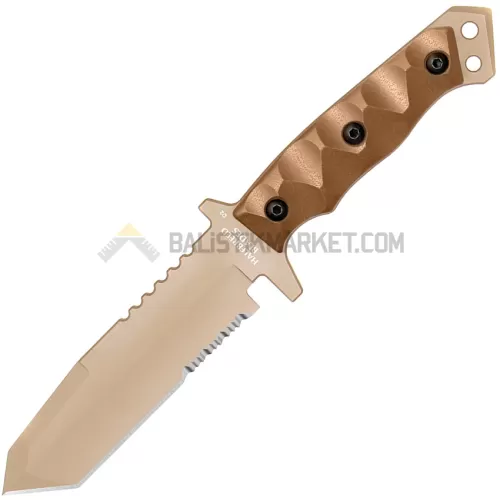 Halfbreed Blades MIK-02 Gen 2 Medium Infantry Serrated Tanto Sabit Bıçak (Dark Earth)