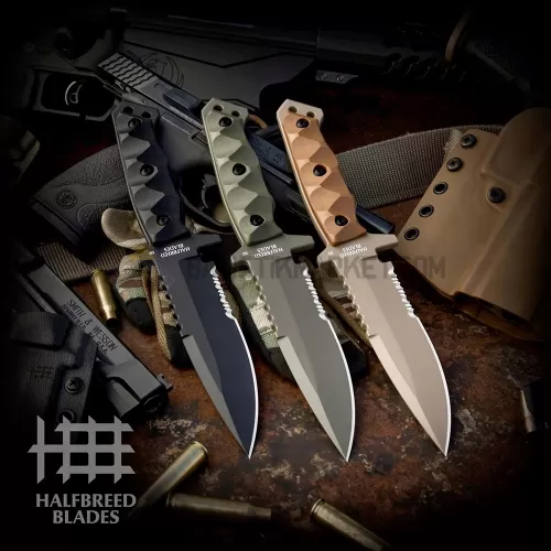 Halfbreed Blades MIK-03 Medium Infantry Serrated Sabit Bıçak (Ranger Green)