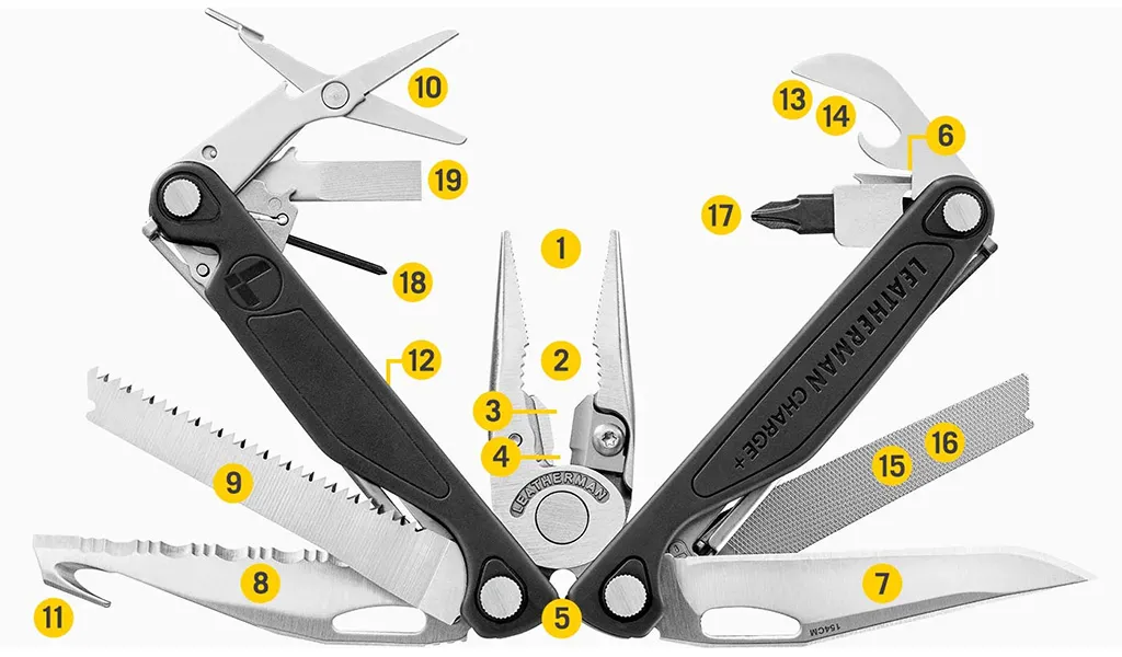 Leatherman Charge Plus Çok Amaçlı Pense (Siyah/Metalik)