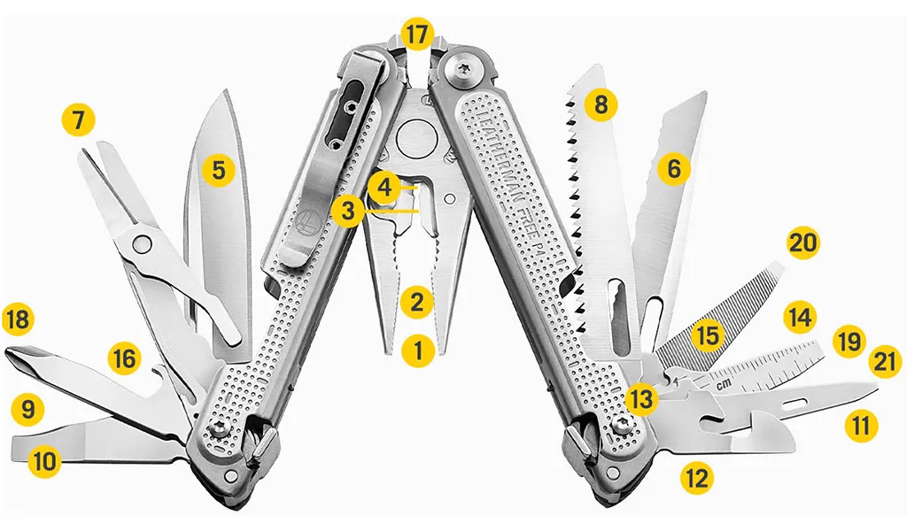 Leatherman Free P4 Çok Amaçlı Pense (Metalik)