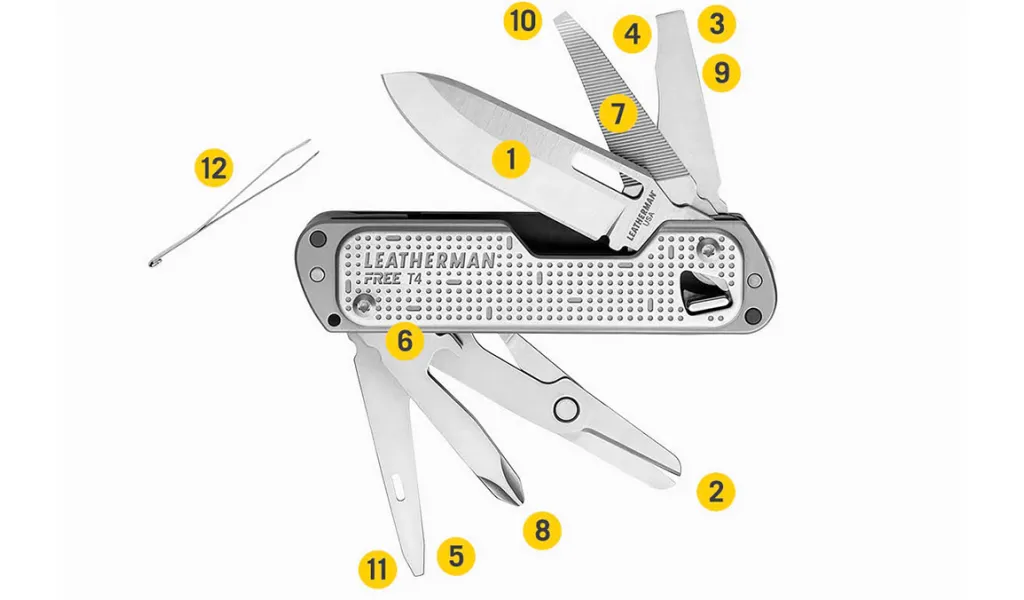 Leatherman Free T4 Çok Amaçlı Çakı (Metalik)