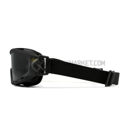 Wiley X Spear Goggle Balistik Gözlük, Şeffaf/Gri Lens (Siyah)