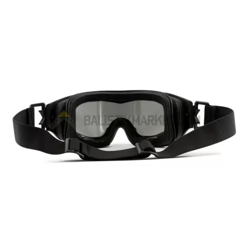 Wiley X Spear Goggle Balistik Gözlük, Şeffaf/Gri Lens (Siyah)